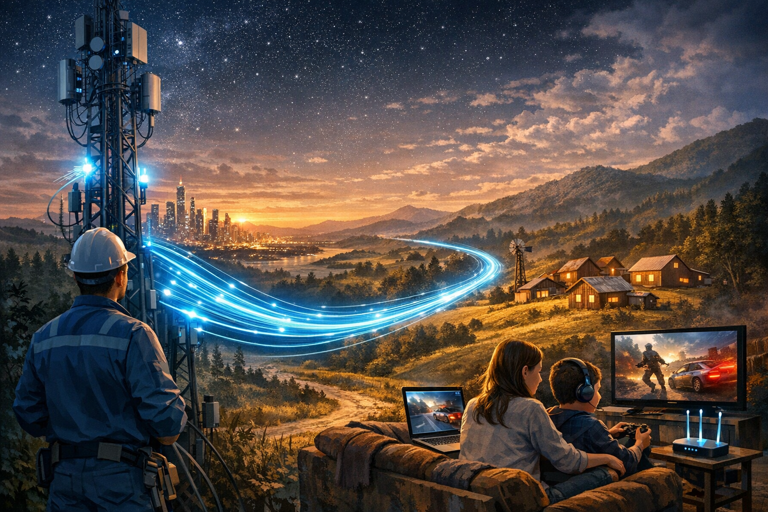 Infraestrutura moderna de tecnologia e conectividade